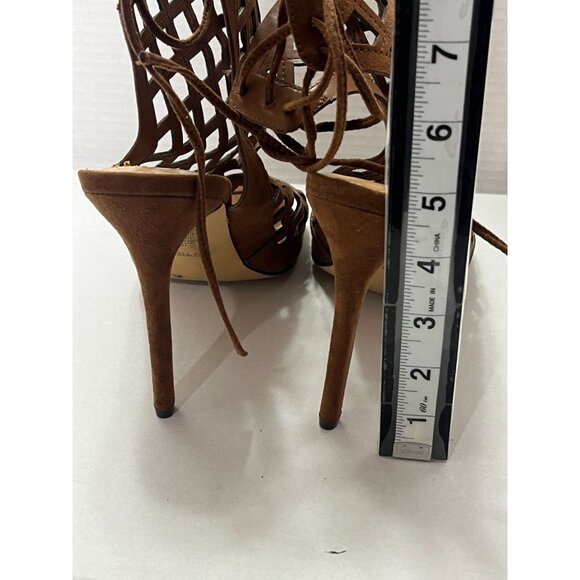 Express Womens Size 10 Brown Cutout Stiletto High Heel Sandals - Picture 10 of 11